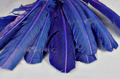 Декоративный Пучок из перьев, перо 23см/синий - купить в Назрани. Цена: 12.34 руб.