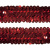 Тесьма с пайетками 3, шир. 30 мм/уп. 25+/-1 м, цвет красный - купить в Назрани. Цена: 1 087.39 руб.