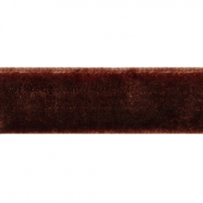 Лента бархатная нейлон, шир.12 мм, (упак. 45,7м), цв.120-шоколад - купить в Назрани. Цена: 392 руб.
