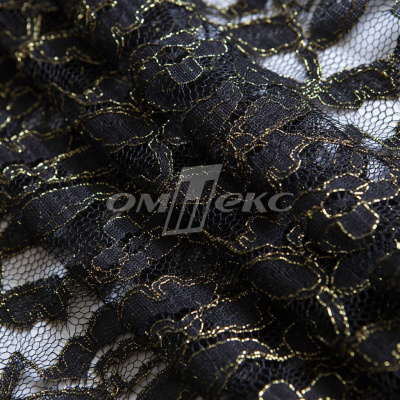 Кружевное полотно XD LACE 1-4, 80 гр/м2, шир.150см, цвет чёрный - купить в Назрани. Цена 248.45 руб.