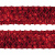 Тесьма с пайетками 3, шир. 35 мм/уп. 25+/-1 м, цвет красный - купить в Назрани. Цена: 1 308.30 руб.